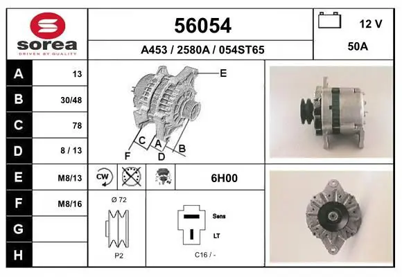 Handler.Part Alternator EAI 56054 1