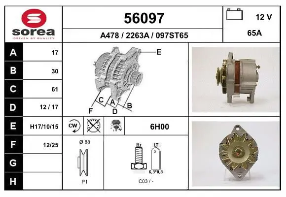 Handler.Part Alternator EAI 56097 1