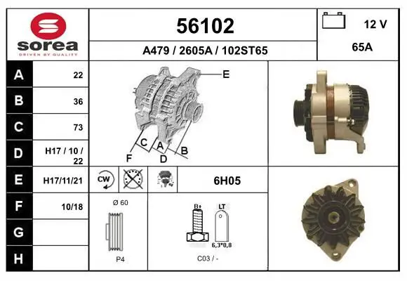 Handler.Part Alternator EAI 56102 1