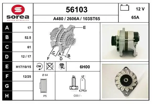 Handler.Part Alternator EAI 56103 1