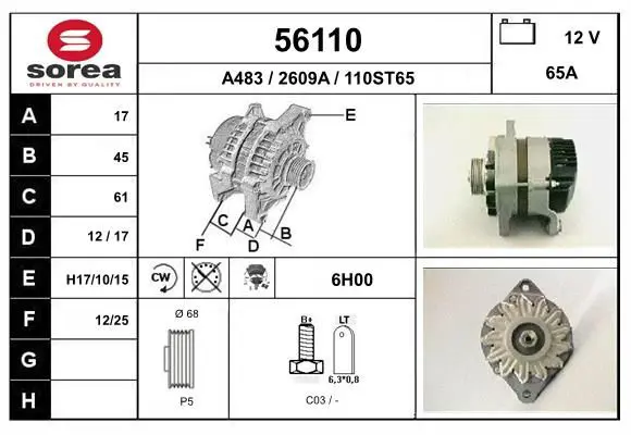 Handler.Part Alternator EAI 56110 1