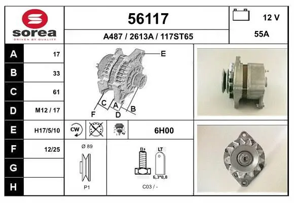 Handler.Part Alternator EAI 56117 1