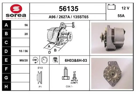 Handler.Part Alternator EAI 56135 1