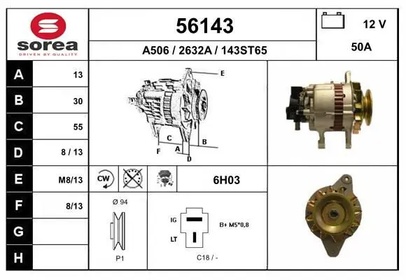 Handler.Part Alternator EAI 56143 1