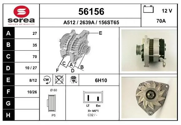 Handler.Part Alternator EAI 56156 1