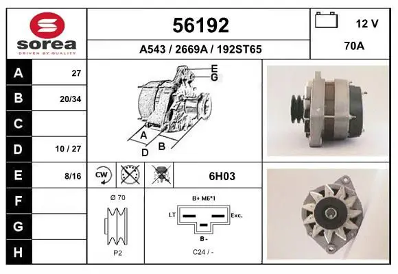 Handler.Part Alternator EAI 56192 1