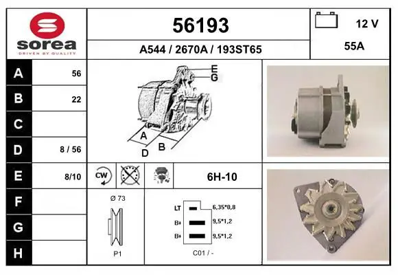 Handler.Part Alternator EAI 56193 1