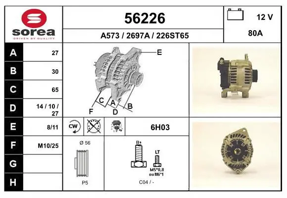 Handler.Part Alternator EAI 56226 1