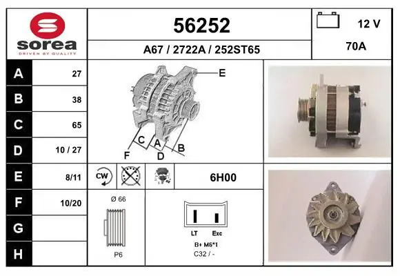 Handler.Part Alternator EAI 56252 1