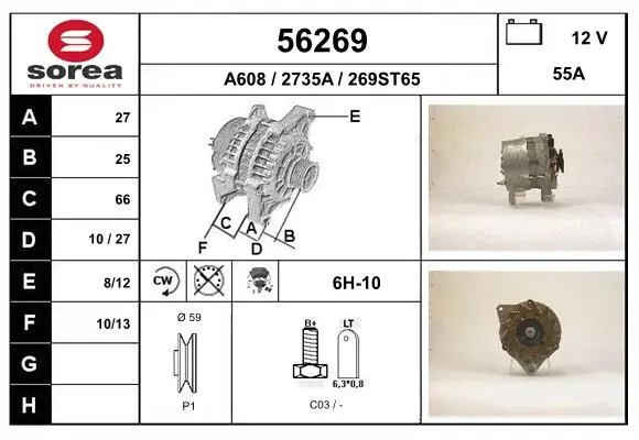 Handler.Part Alternator EAI 56269 1