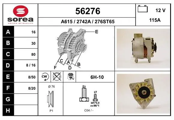 Handler.Part Alternator EAI 56276 1