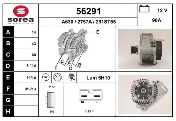 Handler.Part Alternator EAI 56291 1