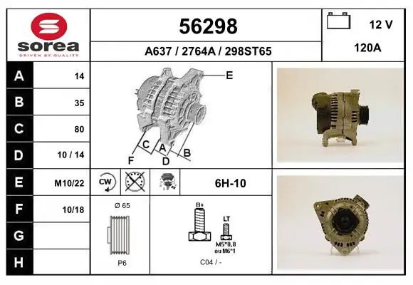 Handler.Part Alternator EAI 56298 1