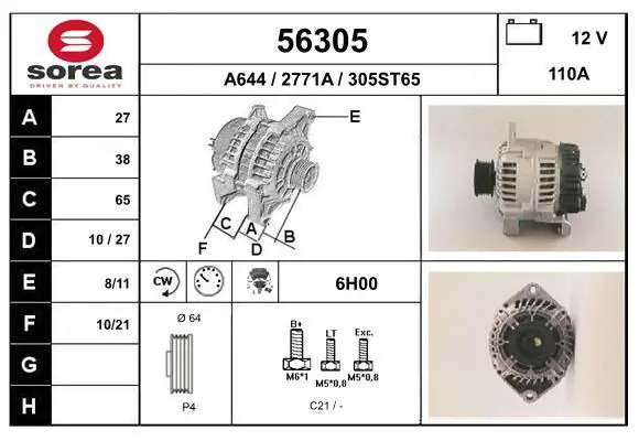 Handler.Part Alternator EAI 56305 1