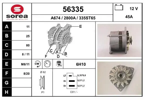 Handler.Part Alternator EAI 56335 1