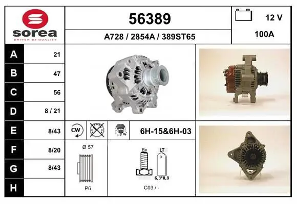 Handler.Part Alternator EAI 56389 1