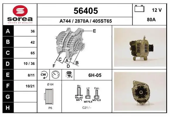 Handler.Part Alternator EAI 56405 1