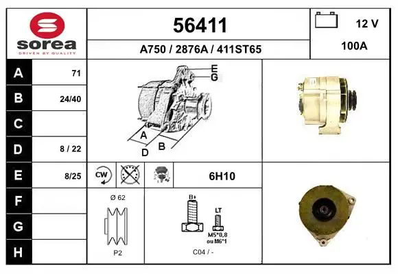 Handler.Part Alternator EAI 56411 1