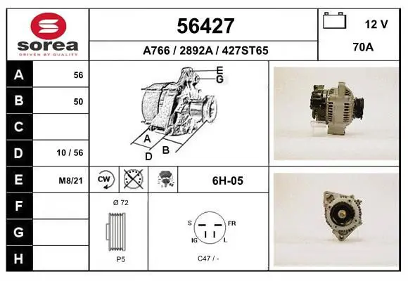 Handler.Part Alternator EAI 56427 1