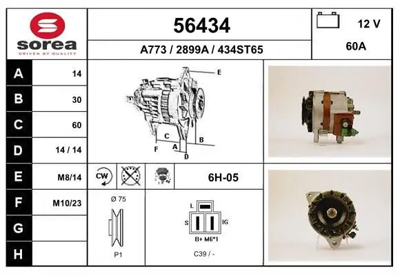 Handler.Part Alternator EAI 56434 1