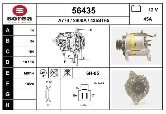 Handler.Part Alternator EAI 56435 1