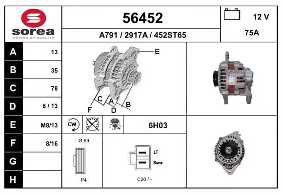 Handler.Part Alternator EAI 56452 1