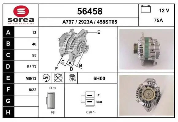 Handler.Part Alternator EAI 56458 1