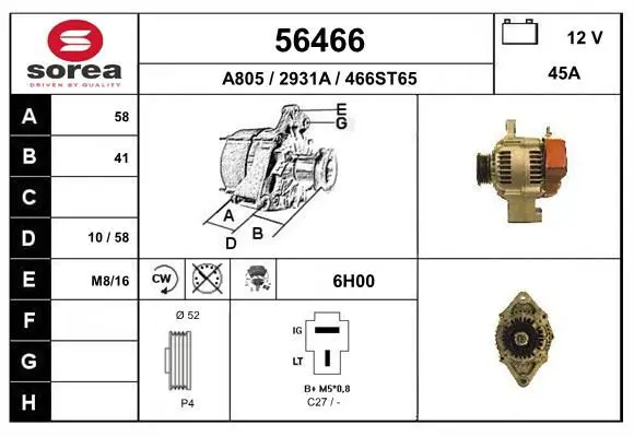 Handler.Part Alternator EAI 56466 1