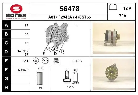 Handler.Part Alternator EAI 56478 1