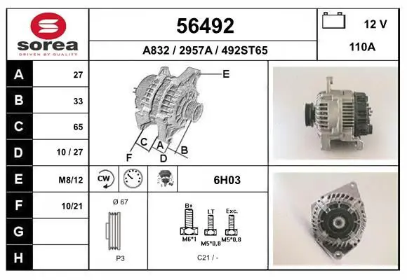 Handler.Part Alternator EAI 56492 1