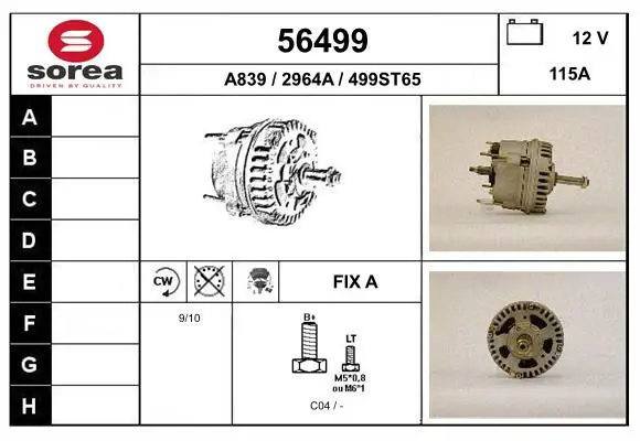 Handler.Part Alternator EAI 56499 1