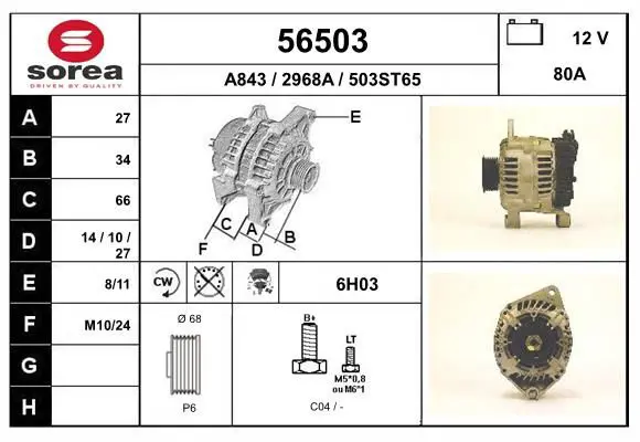 Handler.Part Alternator EAI 56503 1