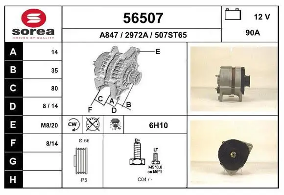 Handler.Part Alternator EAI 56507 1