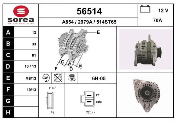 Handler.Part Alternator EAI 56514 1