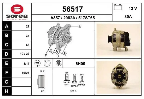 Handler.Part Alternator EAI 56517 1