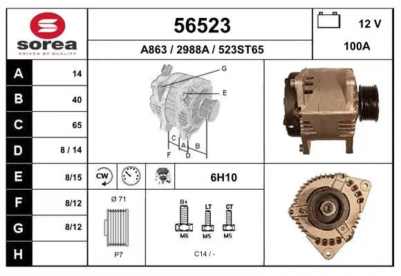 Handler.Part Alternator EAI 56523 1