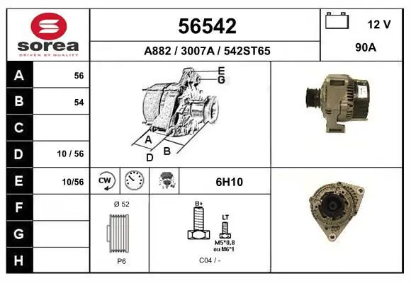 Handler.Part Alternator EAI 56542 1