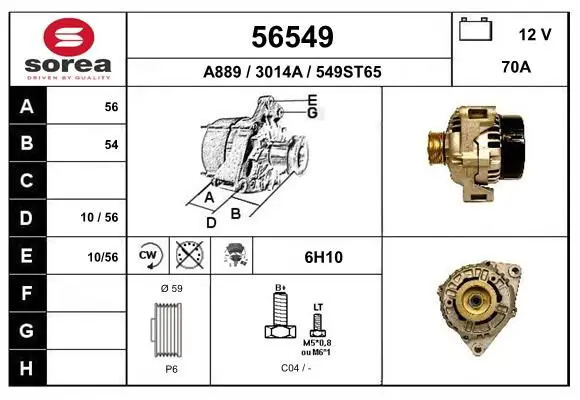 Handler.Part Alternator EAI 56549 1