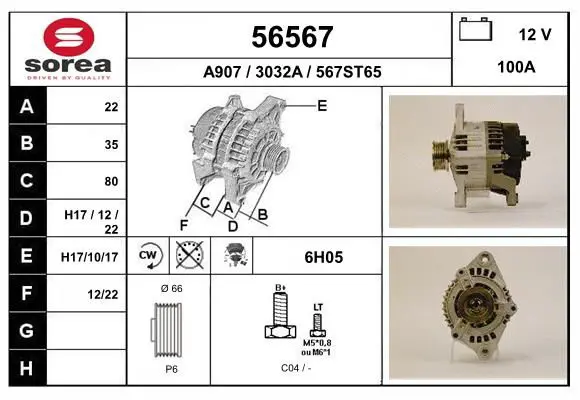 Handler.Part Alternator EAI 56567 1