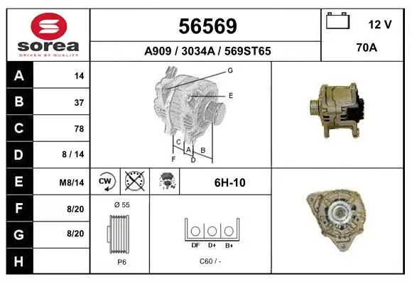 Handler.Part Alternator EAI 56569 1