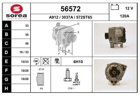 Handler.Part Alternator EAI 56572 1