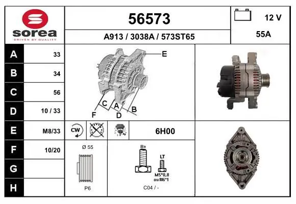 Handler.Part Alternator EAI 56573 1