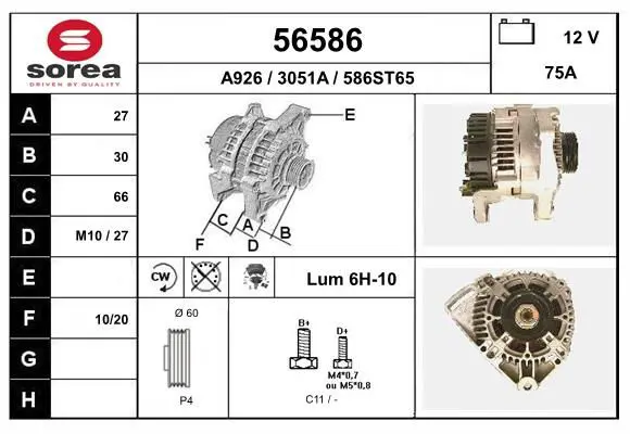 Handler.Part Alternator EAI 56586 1