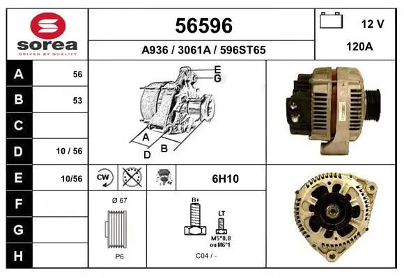 Handler.Part Alternator EAI 56596 1