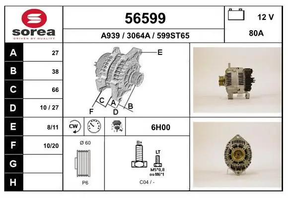 Handler.Part Alternator EAI 56599 1