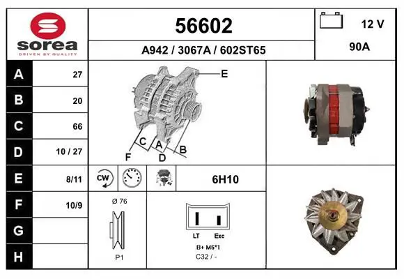 Handler.Part Alternator EAI 56602 1