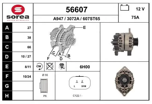 Handler.Part Alternator EAI 56607 1