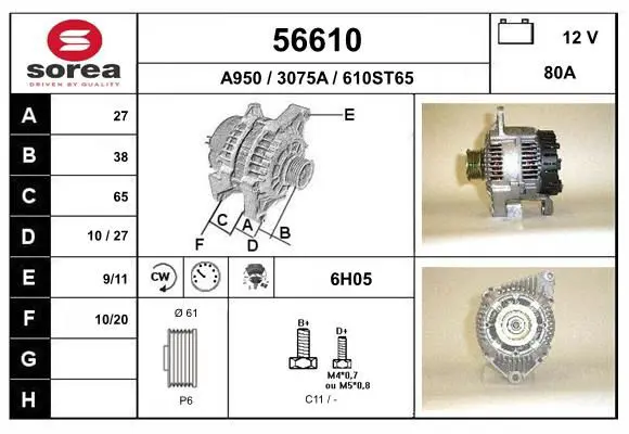 Handler.Part Alternator EAI 56610 1