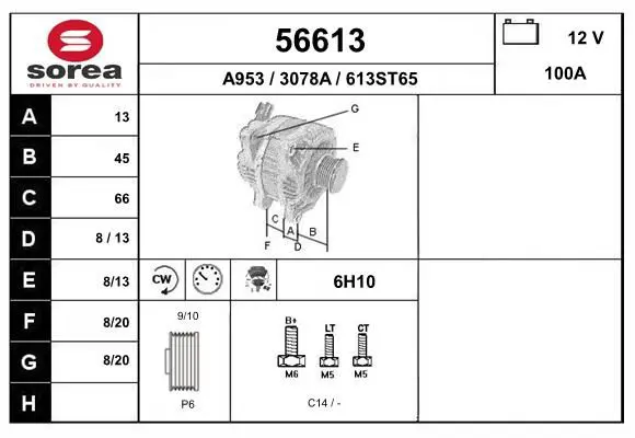 Handler.Part Alternator EAI 56613 1