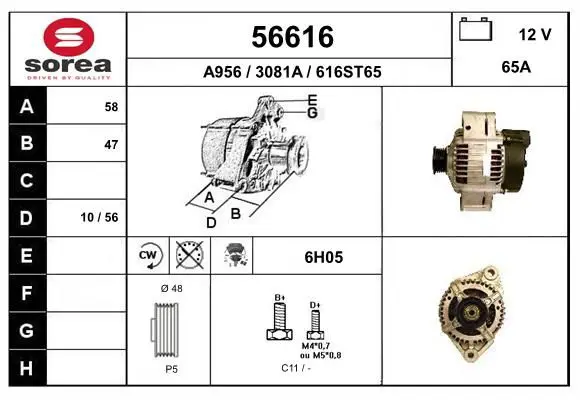 Handler.Part Alternator EAI 56616 1